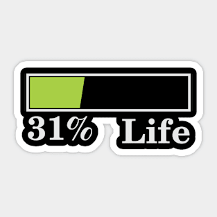 31% Life Sticker